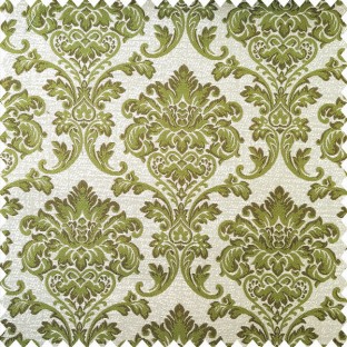 Green brown and cream color beautiful traditional designs texture background swirls polyester main curtain